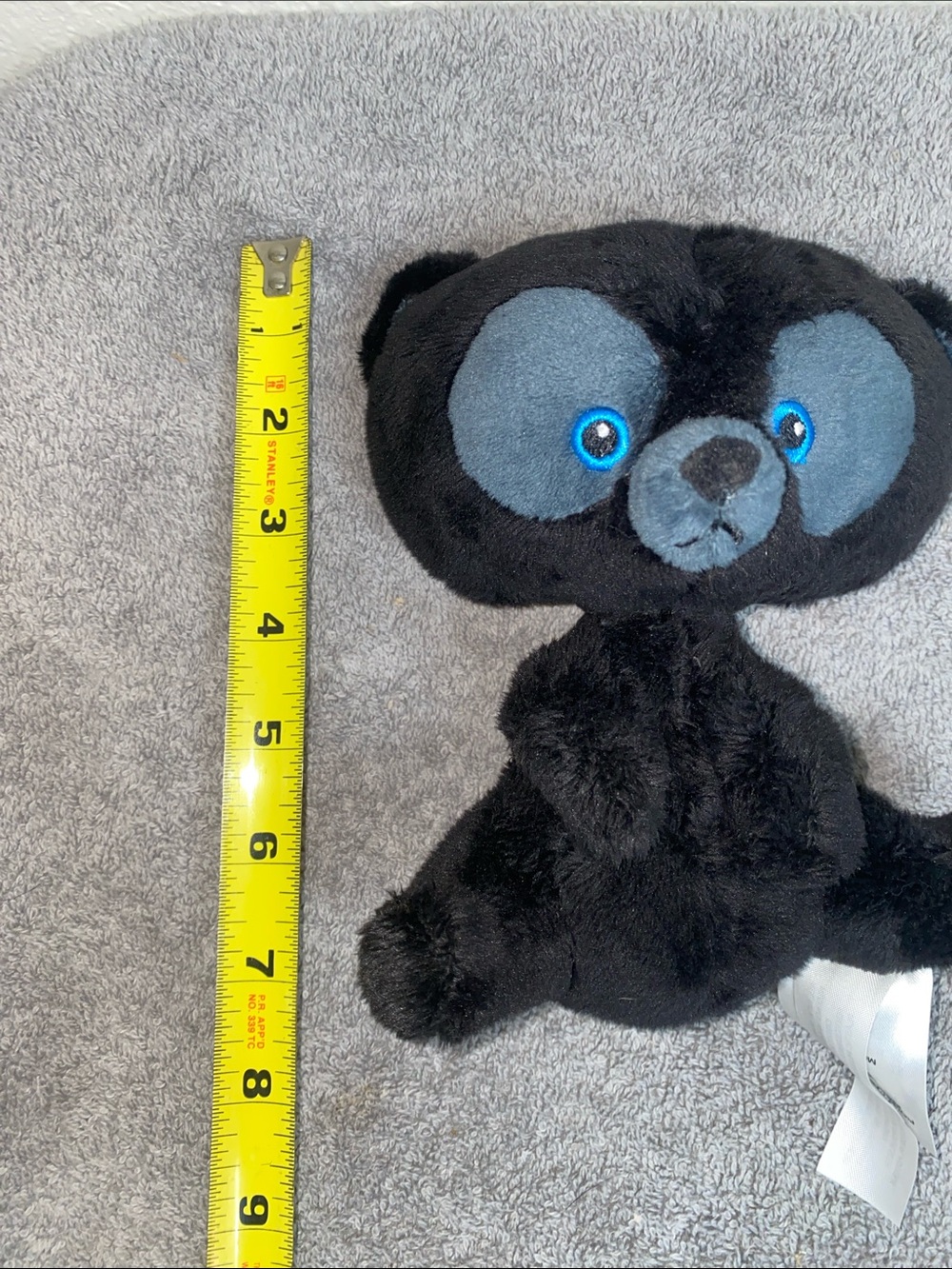 💋Brave Black Bear Cub 7” Blue Eyes Plush Stuffed Animal Collectible! - Picture 7 of 7